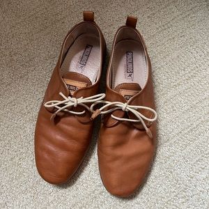 Pikolinos Calabria Derby Flat, size 39 EU, color brandy